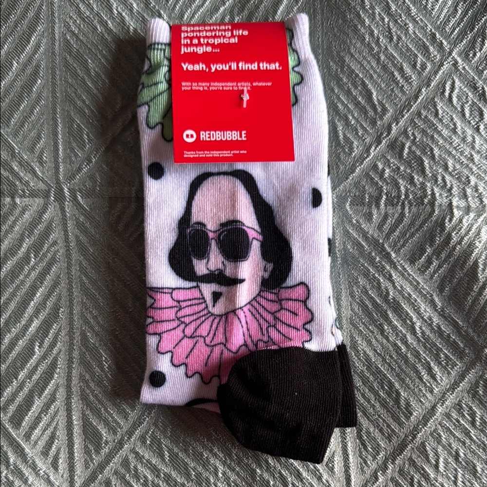Redbubble Shakespeare Graphic Socks